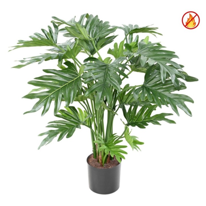 Künstliche Philodendron Selloum, ca. 63cm, Schwer entflammbar nach B1/RF2