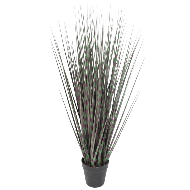 Künstlicher Miscanthus Zebrina, 120cm hoch, grün-braun