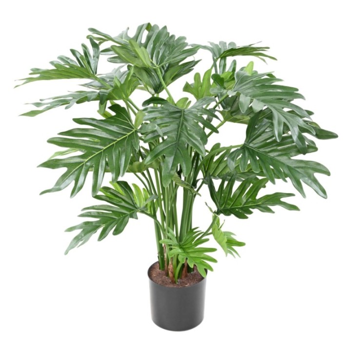Künstlicher Philodendron Selloum, 63cm hoch, grün