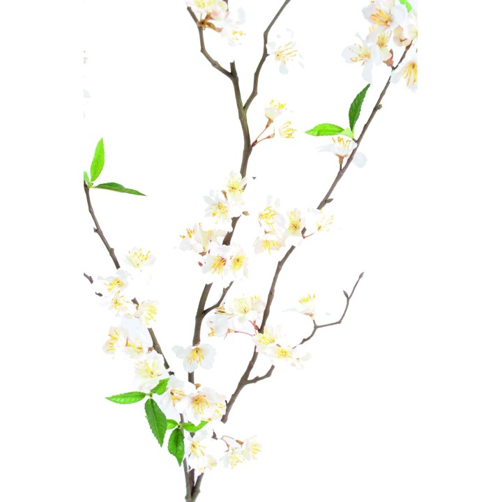 Künstlicher Kirschzweig, ca 115cm, weiss