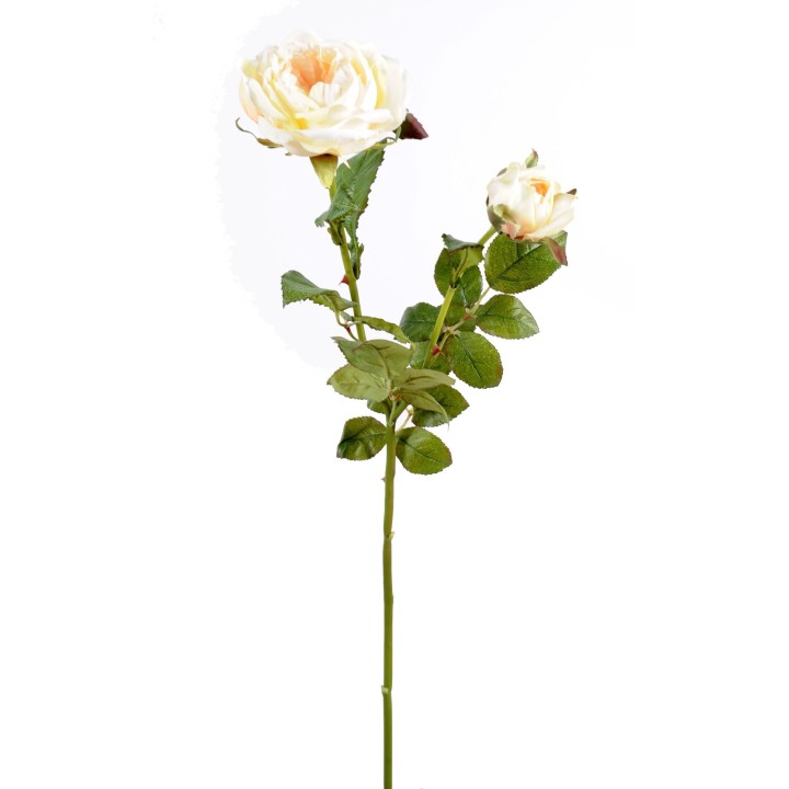 Künstliche Rose Damaskus, weiß, ca. 63cm hoch