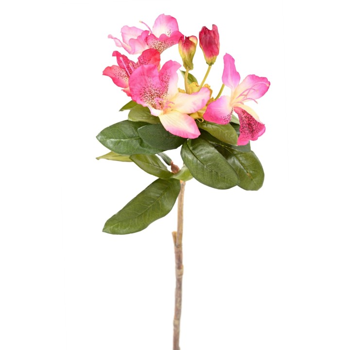 Künstlicher Rhododendron, dunkelrosa-gelb, 85cm hoch