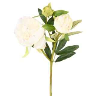 Künstliche Pfingstrose, weiß, ca. 50cm hoch