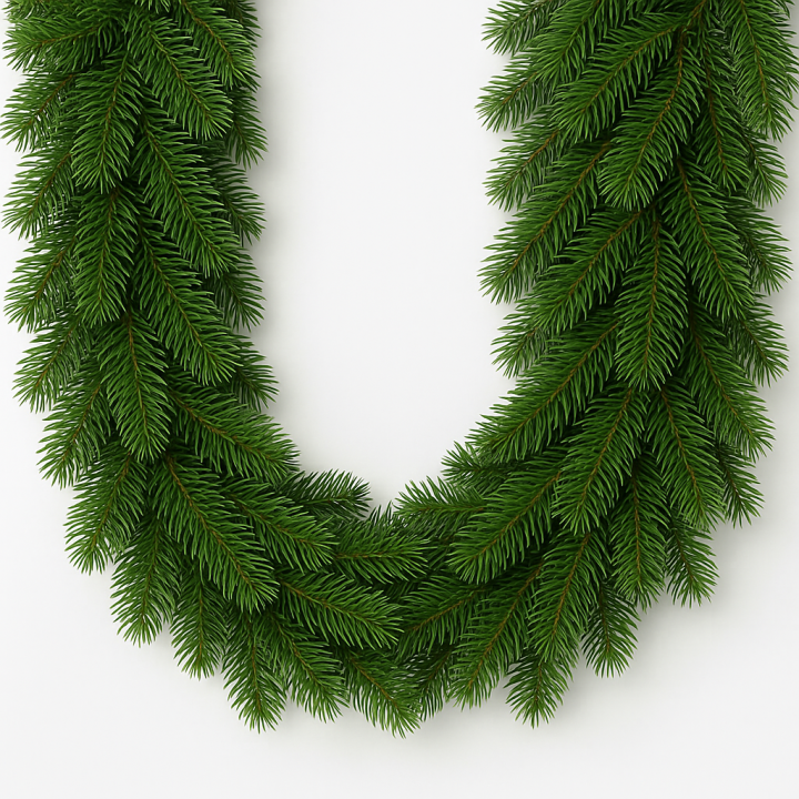 Künstliche Spritzguss | PE Tannengirlande 270cm Nordmann