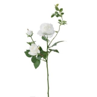 Künstliche Rose, weiß, ca. 65cm hoch – Pflegeleicht & Elegant