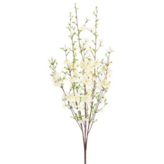 Künstlicher Kirschblütenzweig, ca 105cm, weiss