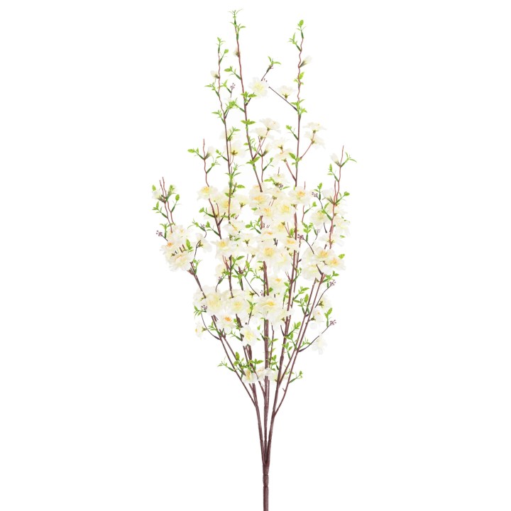 Künstlicher Kirschblütenzweig, ca 105cm, weiss