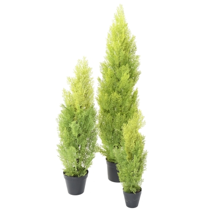 Künstlicher Zypressenbaum, ca. 90cm hoch, grün