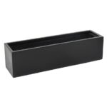 Faser-Pflanzkübel "Schwarz" - 100 cm Länge, 25 cm Tiefe