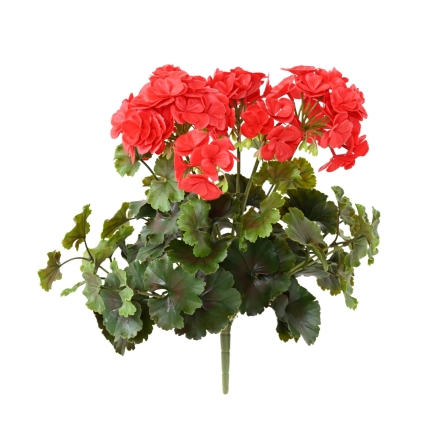 Künstliche rote Geranie, ca 35cm, UV-Beständig, rot