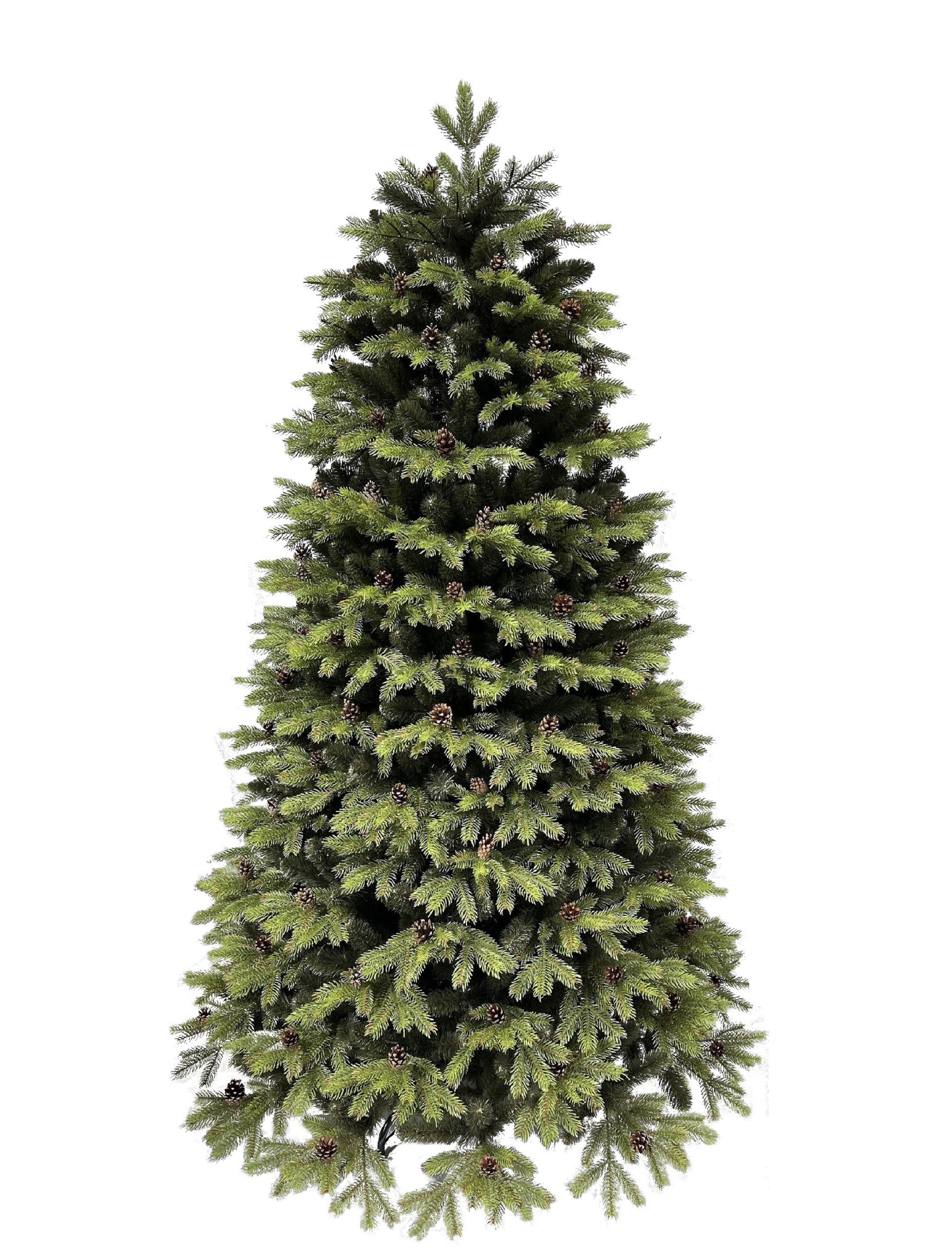 CREATOR: gd-jpeg v1.0 (using IJG JPEG v62), quality = 90 Künstlicher Weihnachtsbaum Kiefer mit Zapfen PE/PVC, ca. 210cm – Bild 1