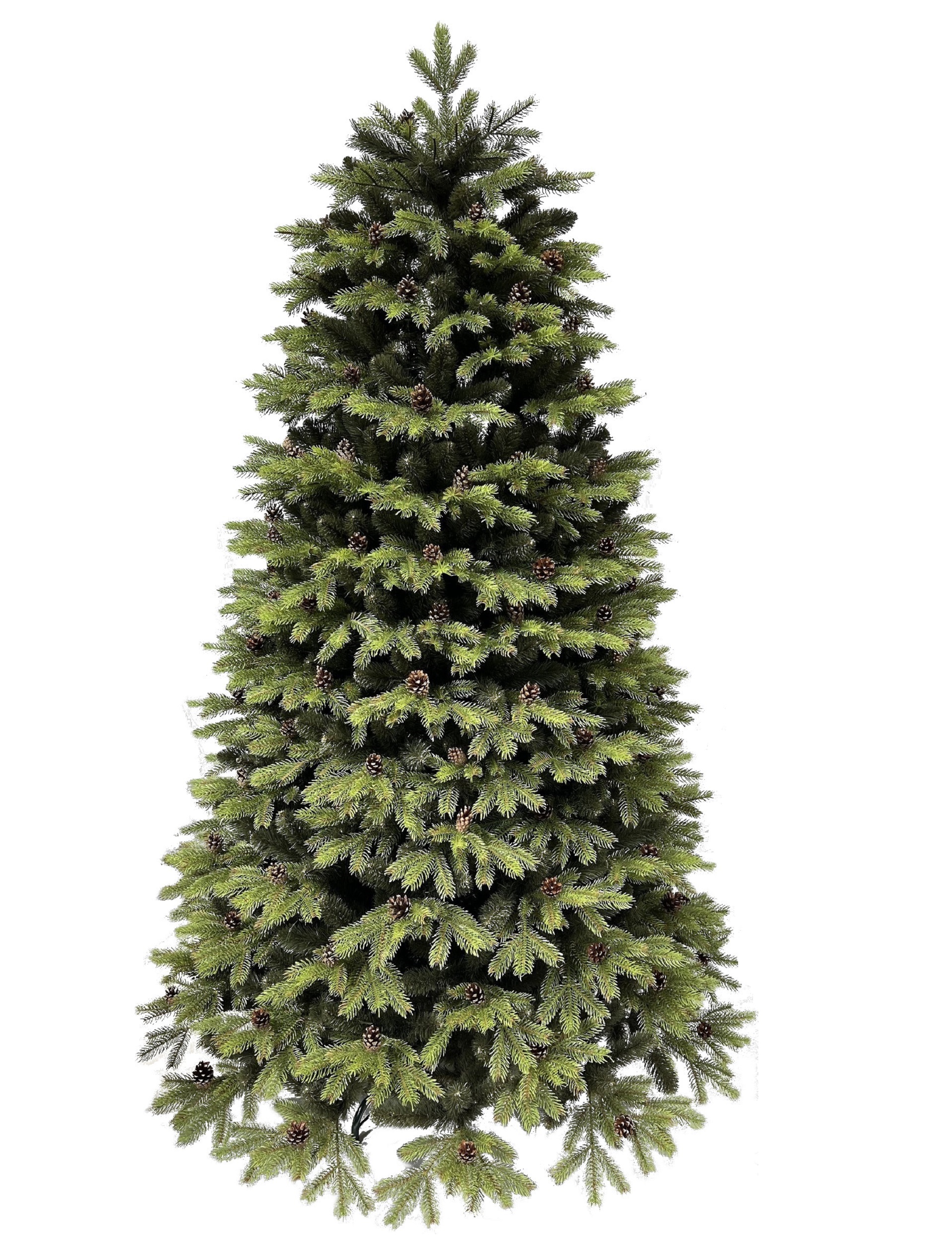 CREATOR: gd-jpeg v1.0 (using IJG JPEG v62), quality = 90 Künstlicher Weihnachtsbaum Kiefer mit Zapfen PE/PVC, ca. 240cm – Bild 1