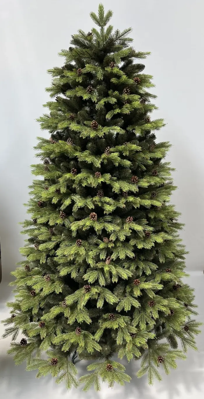 Künstlicher Weihnachtsbaum Kiefer mit Zapfen PE/PVC, ca. 170cm – Bild 2