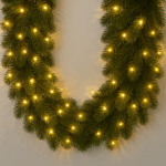 Künstliche Spritzguss | PE Tannengirlande 270cm Nordmann LED