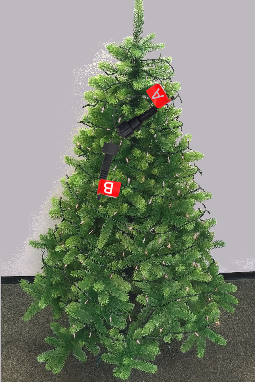 LED A an der Spitze montieren