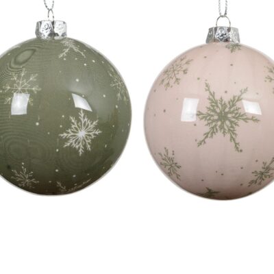 christmas baubles glittery foam greenwhite stars box of 24