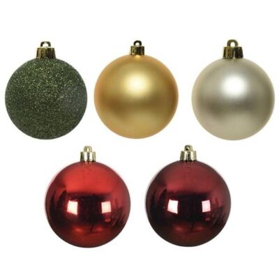 matching colored christmas baubles unbreakable set of 30
