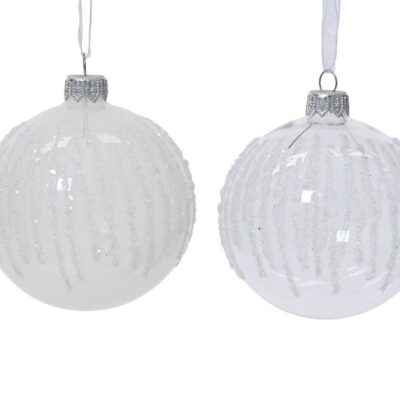 transparent snow glass ball box of 6